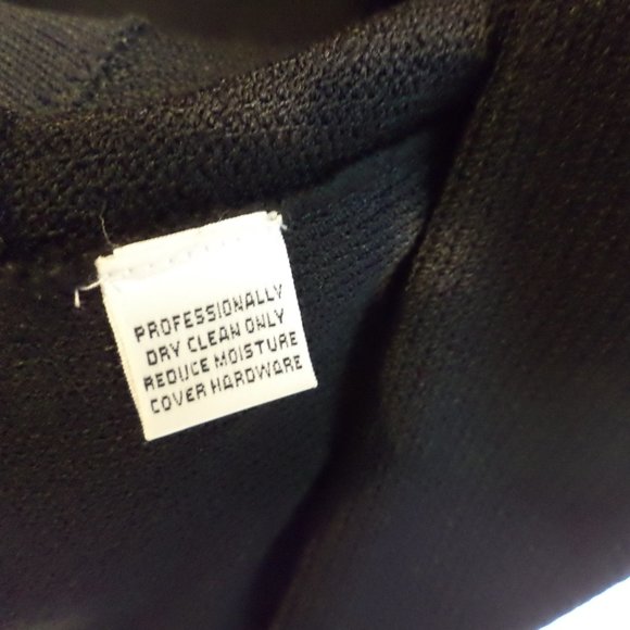 ST. JOHN COLLECTION by Marie Gray Black Knit Dress w/ Gold-Tone Button Closure - Picture 5 of 9